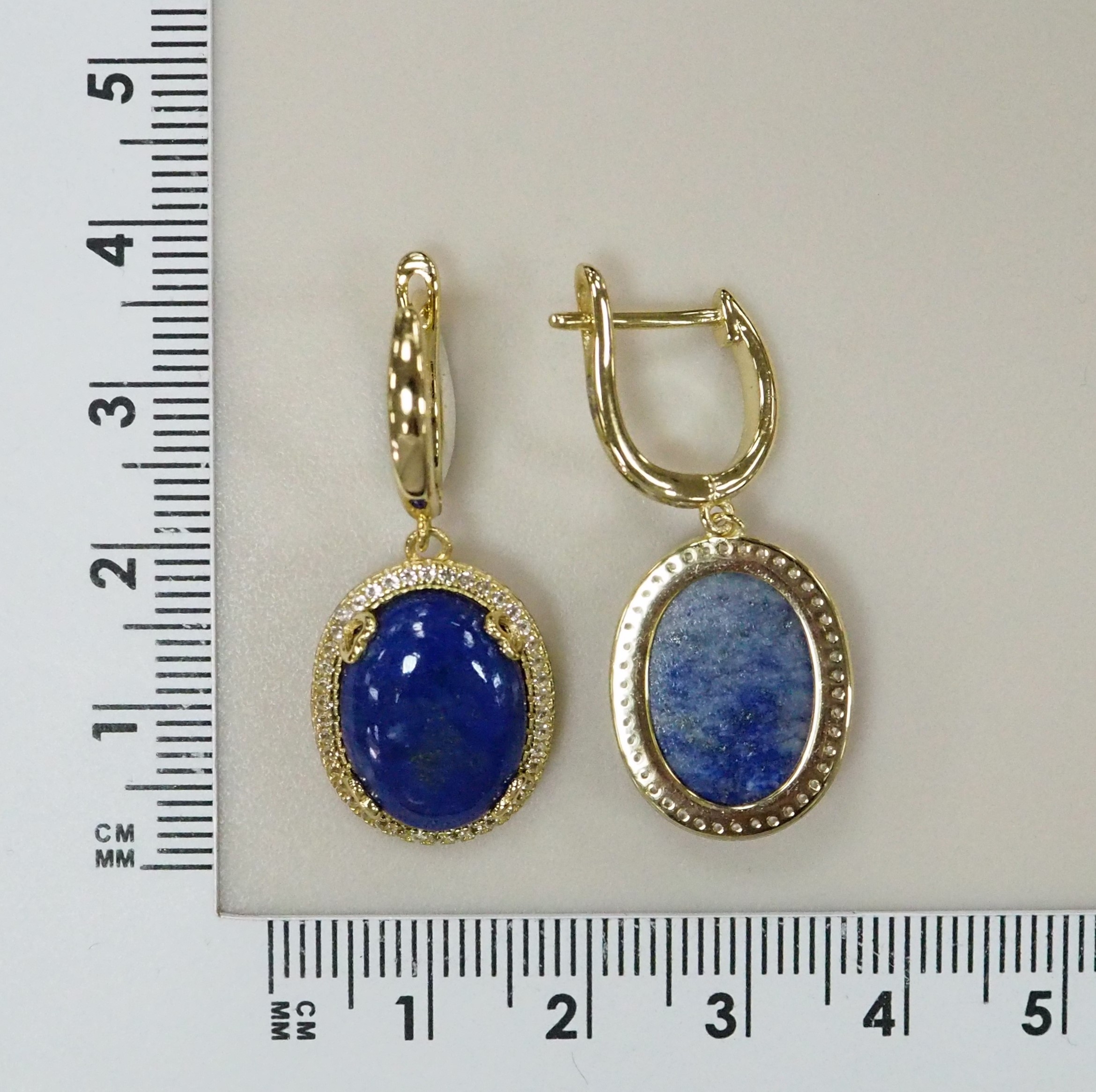Серебряные серьги с лазуритами
